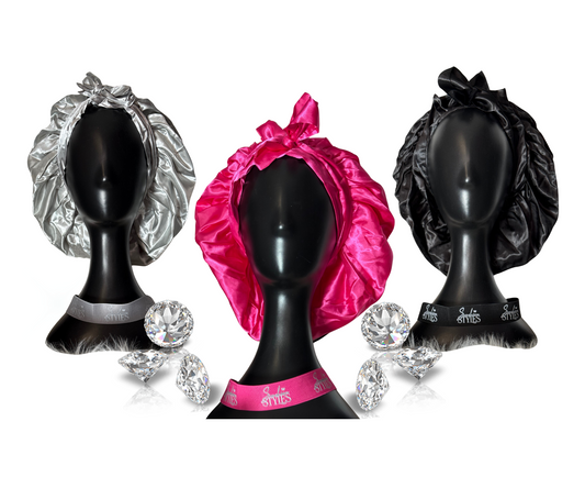 Silk Tie Bonnet with Lace Band
